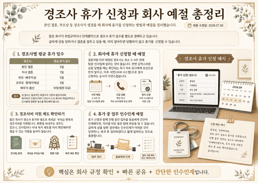 경조사 휴가 신청서 예시
